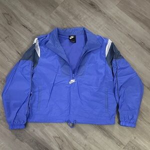 Nike Women's Blue and Gray Bomber Jacket